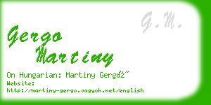 gergo martiny business card